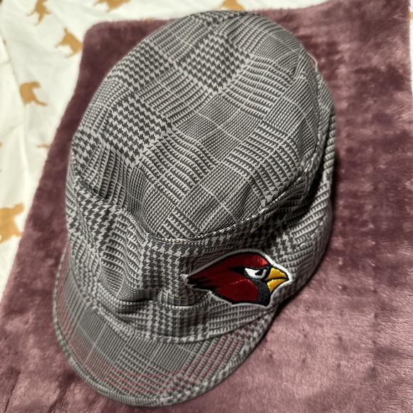 NFL Accessories - Arizona Cardinals Womens Embroidered Logo Hat Plaid Houndstooth Cap
